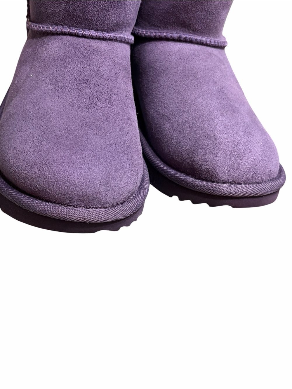 UGG Kids Purple Suede Shearling Boots - Picture 8 of 11